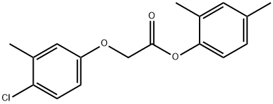 2,4-dimethylphenyl (4-chloro-3-methylphenoxy)acetate Struktur