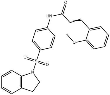 N-[4-(2,3-dihydro-1H-indol-1-ylsulfonyl)phenyl]-3-(2-methoxyphenyl)acrylamide Struktur