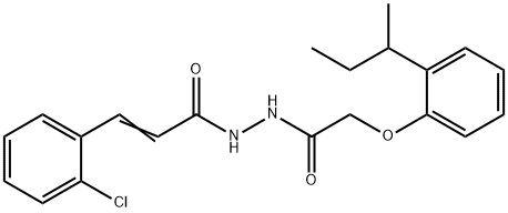 N'-[(2-sec-butylphenoxy)acetyl]-3-(2-chlorophenyl)acrylohydrazide Struktur