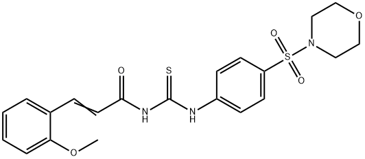 3-(2-methoxyphenyl)-N-({[4-(4-morpholinylsulfonyl)phenyl]amino}carbonothioyl)acrylamide Struktur