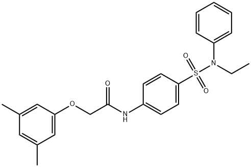 2-(3,5-dimethylphenoxy)-N-(4-{[ethyl(phenyl)amino]sulfonyl}phenyl)acetamide Struktur