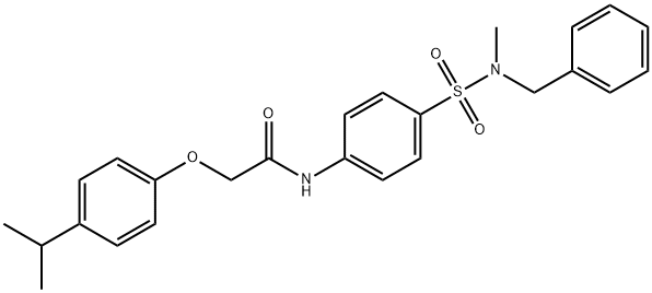 N-[4-[benzyl(methyl)sulfamoyl]phenyl]-2-(4-propan-2-ylphenoxy)acetamide Struktur