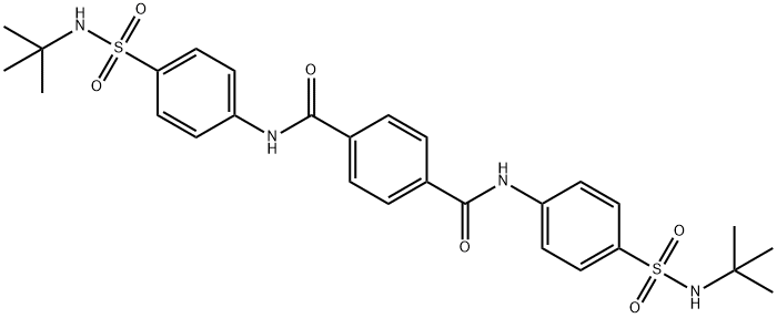 N,N'-bis{4-[(tert-butylamino)sulfonyl]phenyl}terephthalamide Struktur