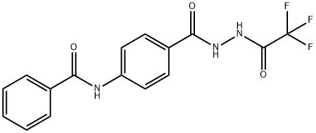 N-[4-[[(2,2,2-trifluoroacetyl)amino]carbamoyl]phenyl]benzamide Struktur