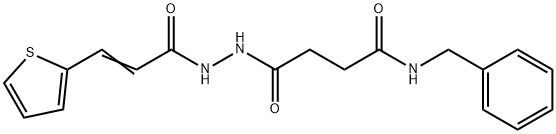 N-benzyl-4-oxo-4-{2-[3-(2-thienyl)acryloyl]hydrazino}butanamide Struktur