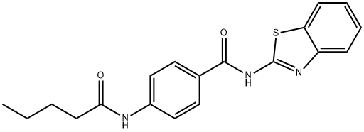 N-(1,3-benzothiazol-2-yl)-4-(pentanoylamino)benzamide Struktur