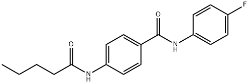 N-(4-fluorophenyl)-4-(pentanoylamino)benzamide Struktur