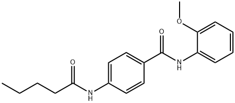 N-(2-methoxyphenyl)-4-(pentanoylamino)benzamide Struktur