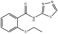 2-(ethylsulfanyl)-N-(1,3,4-thiadiazol-2-yl)benzamide Struktur