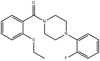 [2-(ethylsulfanyl)phenyl][4-(2-fluorophenyl)piperazin-1-yl]methanone Struktur