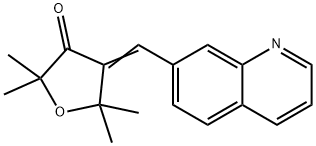 (4Z)-2,2,5,5-tetramethyl-4-(quinolin-7-ylmethylidene)dihydrofuran-3(2H)-one Struktur