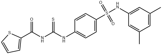 N-{[(4-{[(3,5-dimethylphenyl)amino]sulfonyl}phenyl)amino]carbonothioyl}-2-thiophenecarboxamide Struktur