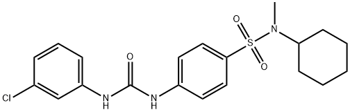 1-(3-chlorophenyl)-3-[4-[cyclohexyl(methyl)sulfamoyl]phenyl]urea Struktur