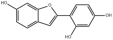 2-(2,4-Dihydroxyphenyl)-6-hydroxybenzofuran Struktur