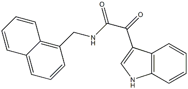 2-(1H-indol-3-yl)-N-(naphthalen-1-ylmethyl)-2-oxoacetamide Struktur