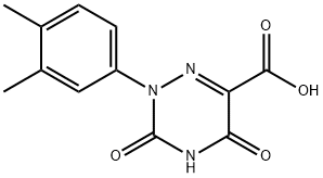 2-(3,4-Dimethyl-phenyl)-3,5-dioxo-2,3,4,5-tetrahydro-[1,2,4]triazine-6-carboxylic acid Struktur