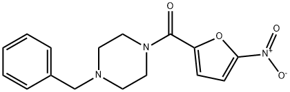 Piperazine, 1-[(5-nitro-2-furanyl)carbonyl]-4-(phenylmethyl)- Struktur