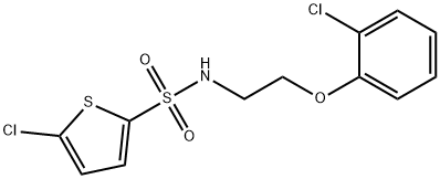 5-chloro-N-[2-(2-chlorophenoxy)ethyl]thiophene-2-sulfonamide Struktur