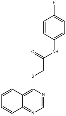 N-(4-fluorophenyl)-2-(quinazolin-4-ylthio)acetamide Struktur