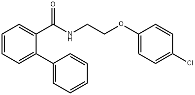 N-[2-(4-chlorophenoxy)ethyl]biphenyl-2-carboxamide Struktur