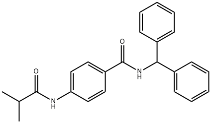 N-(diphenylmethyl)-4-[(2-methylpropanoyl)amino]benzamide Struktur