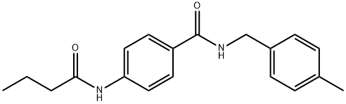 4-(butanoylamino)-N-(4-methylbenzyl)benzamide Struktur