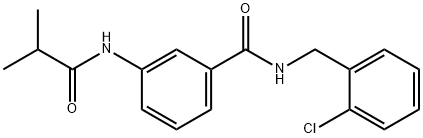 N-[(2-chlorophenyl)methyl]-3-(2-methylpropanoylamino)benzamide Struktur