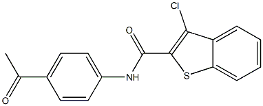 N-(4-acetylphenyl)-3-chlorobenzo[b]thiophene-2-carboxamide Struktur