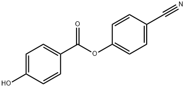 Benzoic acid, 4-hydroxy-, 4-cyanophenyl ester Struktur