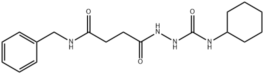 N-benzyl-4-[2-(cyclohexylcarbamoyl)hydrazinyl]-4-oxobutanamide Struktur