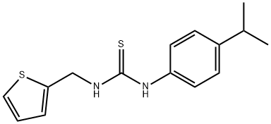 1-[4-(propan-2-yl)phenyl]-3-(thiophen-2-ylmethyl)thiourea Struktur