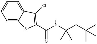 3-chloro-N-(2,4,4-trimethylpentan-2-yl)-1-benzothiophene-2-carboxamide Struktur