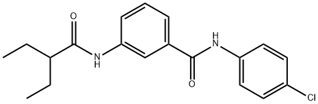 N-(4-chlorophenyl)-3-(2-ethylbutanoylamino)benzamide Struktur