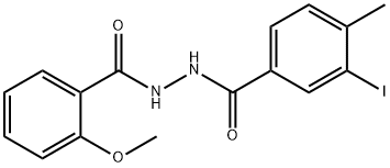 3-iodo-N'-(2-methoxybenzoyl)-4-methylbenzohydrazide Struktur