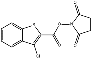 1-{[(3-chloro-1-benzothien-2-yl)carbonyl]oxy}-2,5-pyrrolidinedione Struktur