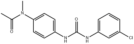 N-[4-[(3-chlorophenyl)carbamoylamino]phenyl]-N-methylacetamide Struktur