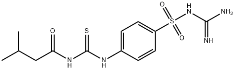 N-({[4-({[amino(imino)methyl]amino}sulfonyl)phenyl]amino}carbonothioyl)-3-methylbutanamide Struktur