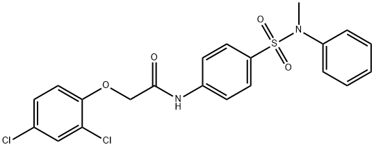 2-(2,4-dichlorophenoxy)-N-(4-{[methyl(phenyl)amino]sulfonyl}phenyl)acetamide Struktur