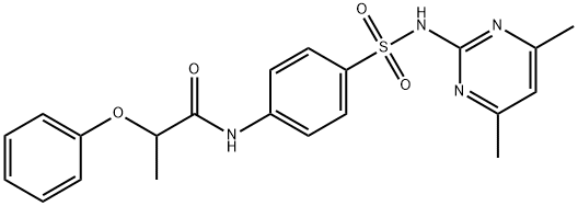 N-[4-[(4,6-dimethylpyrimidin-2-yl)sulfamoyl]phenyl]-2-phenoxypropanamide Struktur