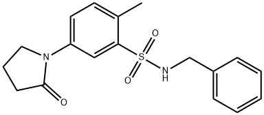 N-benzyl-2-methyl-5-(2-oxopyrrolidin-1-yl)benzenesulfonamide Struktur