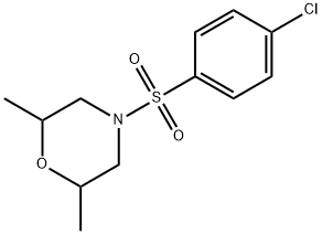 4-[(4-chlorophenyl)sulfonyl]-2,6-dimethylmorpholine Struktur