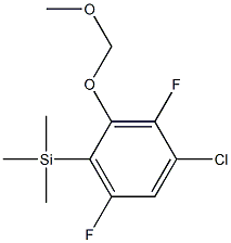 [4-chloro-3,6-difluoro-2-(methoxymethoxy)phenyl]-trimethylsilane Struktur