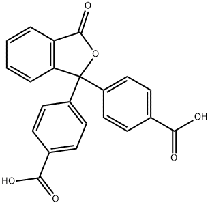 Benzoic acid, 4,4'-(3-oxo-1(3H)-isobenzofuranylidene)bis- Struktur