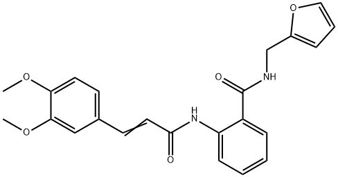 2-{[3-(3,4-dimethoxyphenyl)acryloyl]amino}-N-(2-furylmethyl)benzamide Struktur