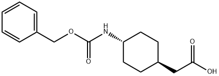 2-[(1r,4r)-4-{[(benzyloxy)carbonyl]amino}cyclohexyl]acetic acid Struktur