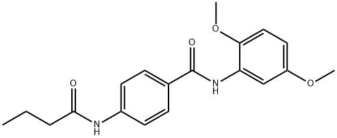 4-(butanoylamino)-N-(2,5-dimethoxyphenyl)benzamide Struktur