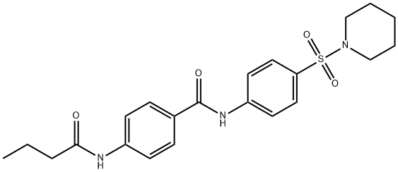 4-(butanoylamino)-N-[4-(piperidin-1-ylsulfonyl)phenyl]benzamide Struktur