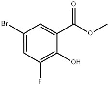 Methyl 5-bromo-3-fluoro-2-hydroxybenzoate Struktur