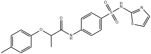 2-(4-methylphenoxy)-N-[4-(1,3-thiazol-2-ylsulfamoyl)phenyl]propanamide Struktur