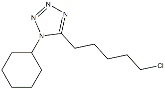 1H-Tetrazole, 5-(5-chloropentyl)-1-cyclohexyl- Struktur